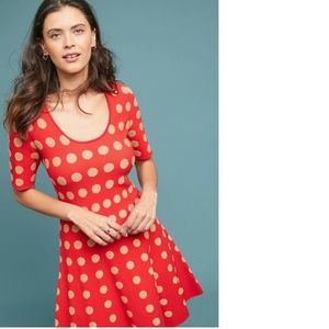 Anthropologie TONAL POLKA DOT DRESS new without tags